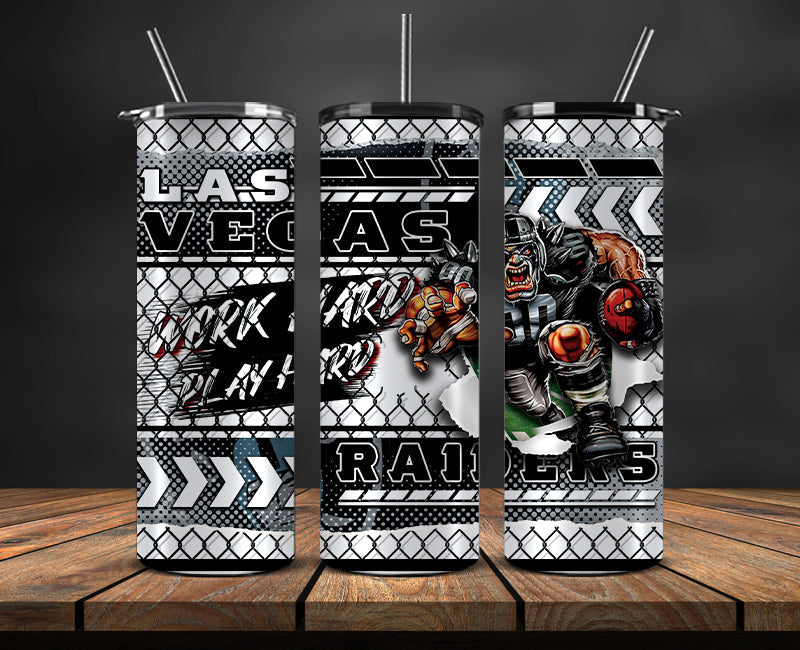 American football themed tumbler wrap design for 20oz skinny tumbler, sports fan style