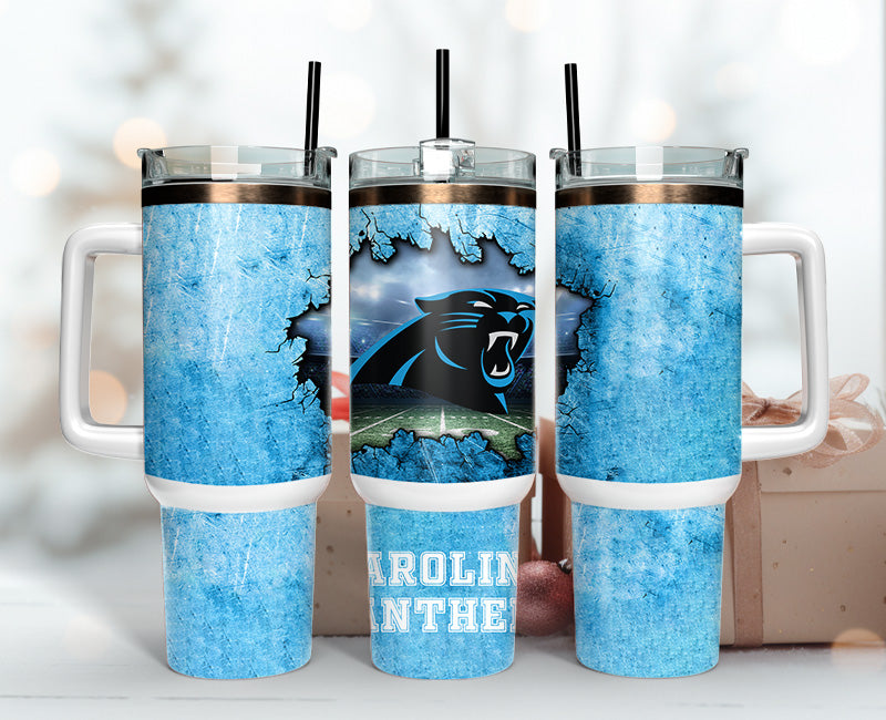 Carolina Panthers Tumbler 40oz Png, 40oz Tumbler Skinny 104