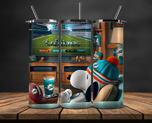 Miami Dolphins Tumbler Wrap, NFL Trendy Tumbler 10