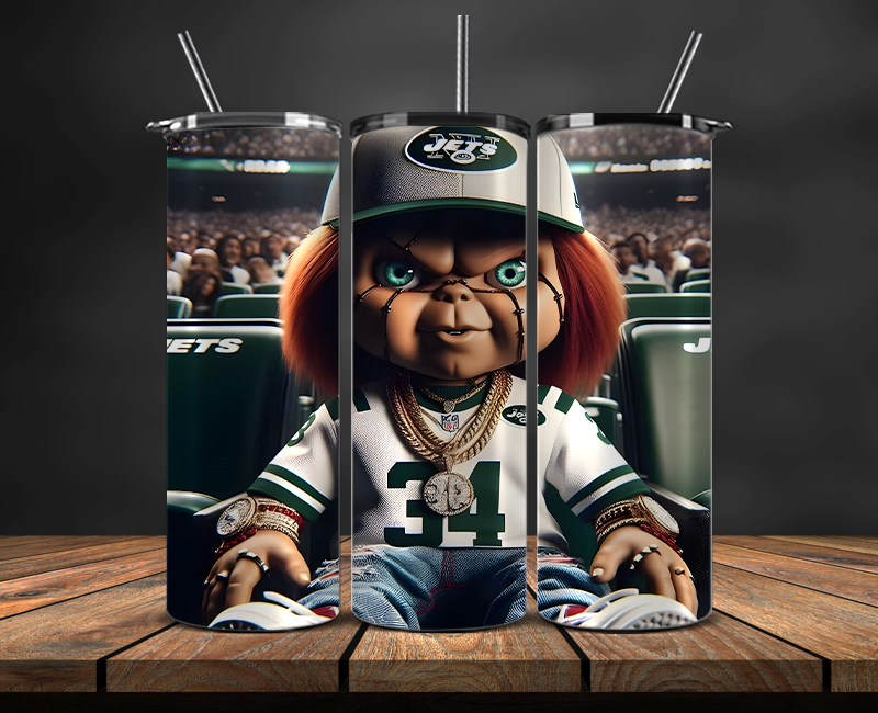 New York Jets Tumbler Wrap, NFL Trendy Tumbler 10