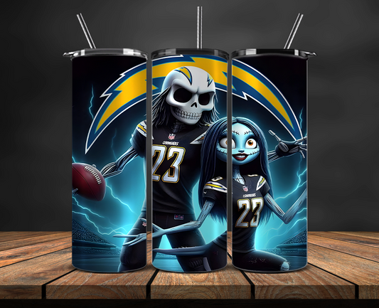 Los Angeles Chargers Tumbler Wrap, NFL Trendy Tumbler 10