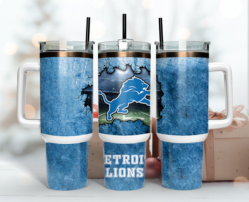 Detroit Lions Tumbler 40oz Png, 40oz Tumbler Skinny 110