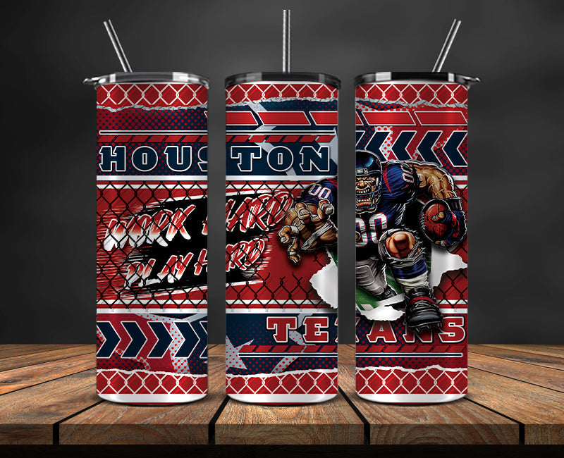 American football themed tumbler wrap design for 20oz skinny tumbler, sports fan style
