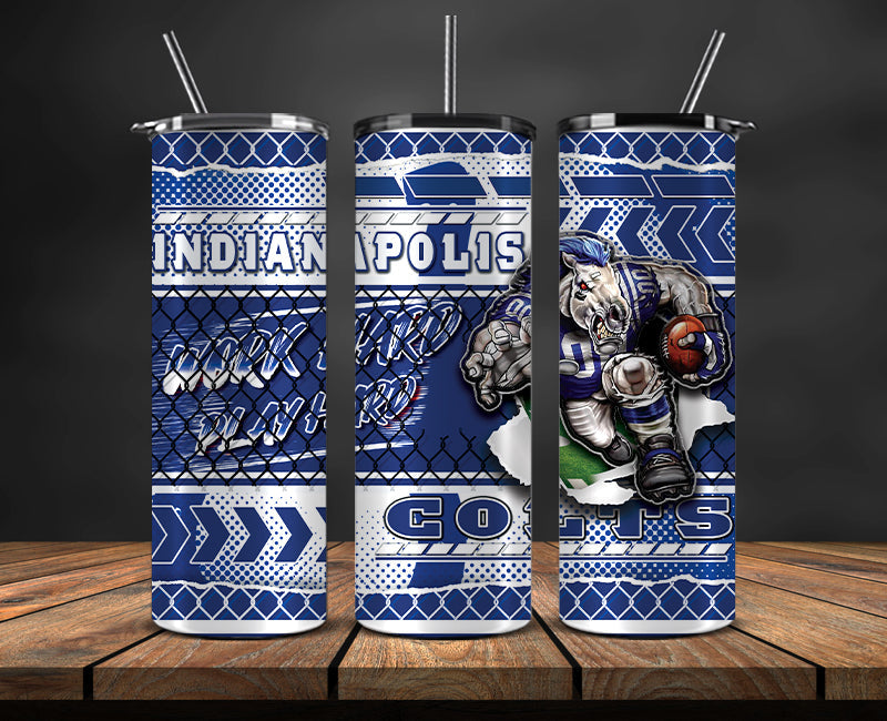 American football themed tumbler wrap design for 20oz skinny tumbler, sports fan style