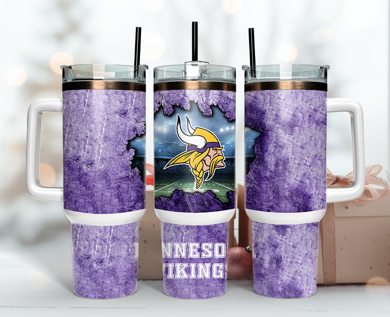 Minnesota Vikings Tumbler 40oz Png, 40oz Tumbler Skinny 120