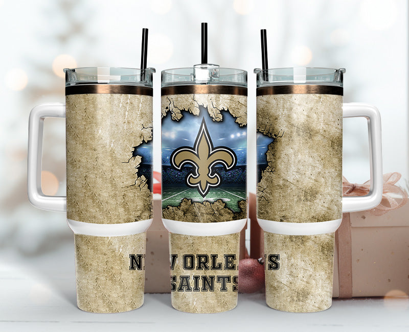 New Orleans Saints Tumbler 40oz Png, 40oz Tumbler Skinny 122