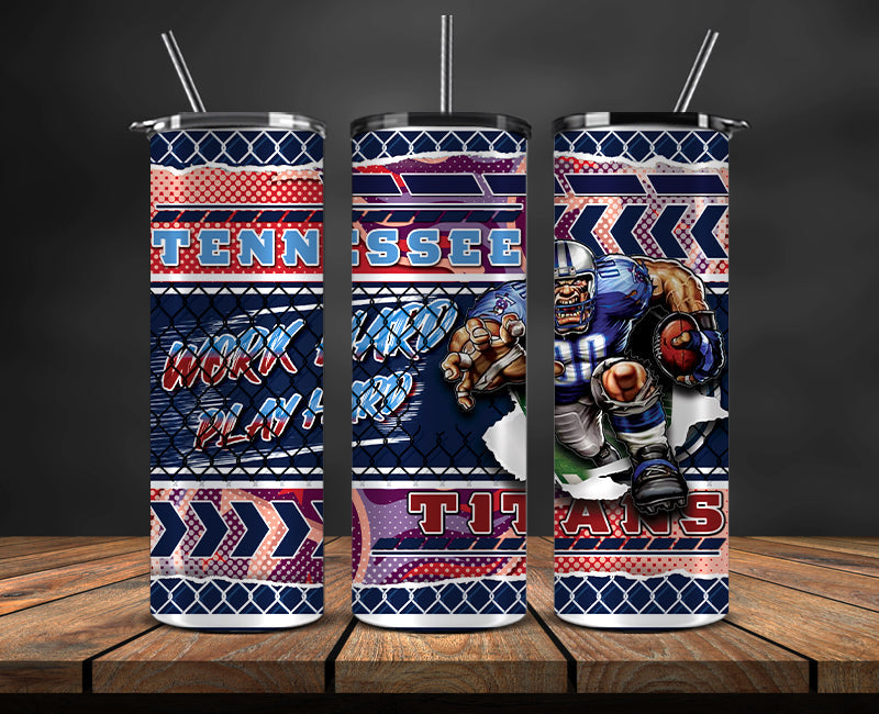 American football themed tumbler wrap design for 20oz skinny tumbler, sports fan style