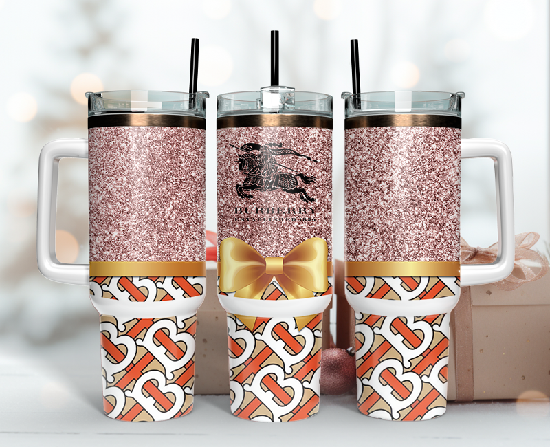Burberry Tumbler Wrap 40oz,Tumbler Wrap with Logo Fashion - Instant PNG File 125