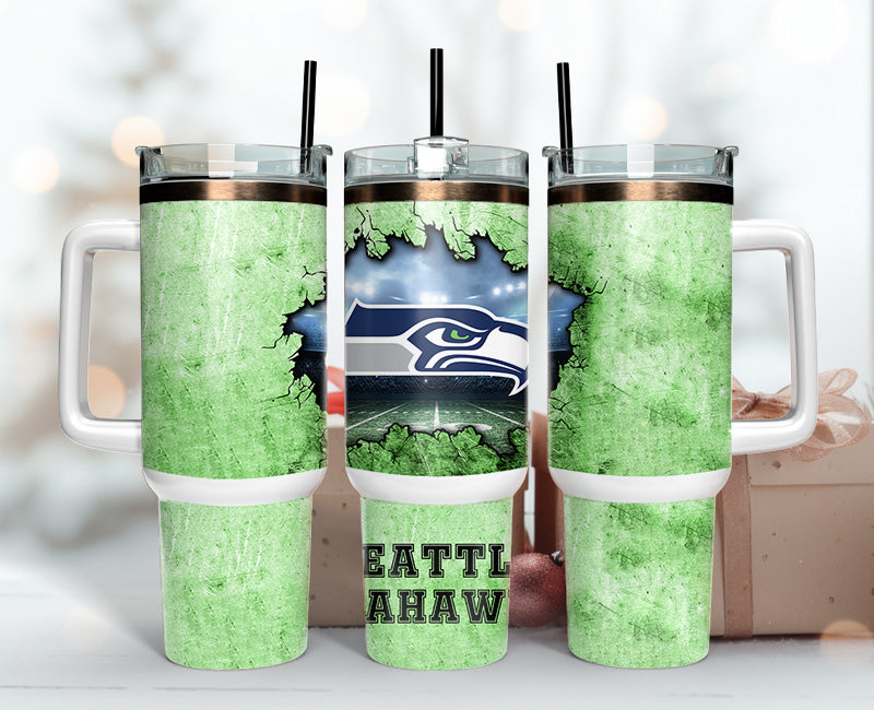 Seattle Seahawks Tumbler 40oz Png, 40oz Tumbler Skinny 128
