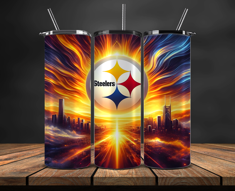 Pittsburgh Steelers Tumbler Wrap, NFL Trendy Tumbler 12