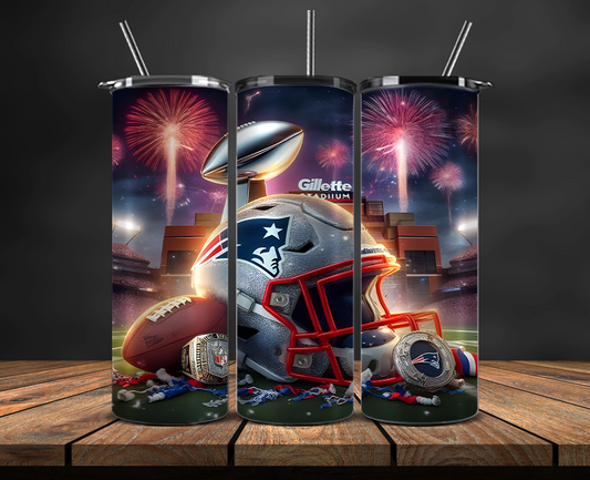New England Patriots Tumbler Wrap, NFL Trendy Tumbler 12