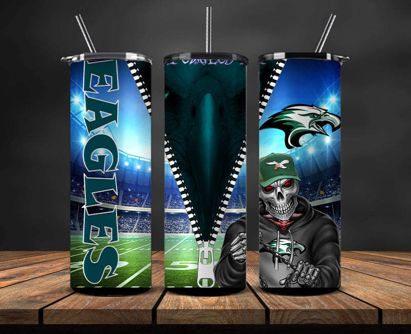 American football themed tumbler wrap design for 20oz skinny tumbler, sports fan style