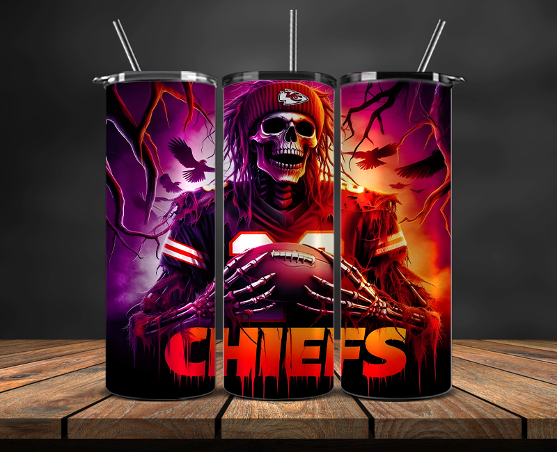 Kansas City Chiefs Tumbler Wrap, NFL Trendy Tumbler 12