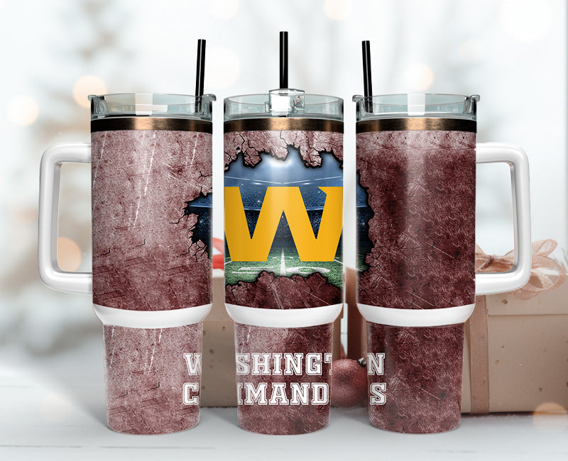 Washington Commanders Tumbler 40oz Png, 40oz Tumbler Skinny 131