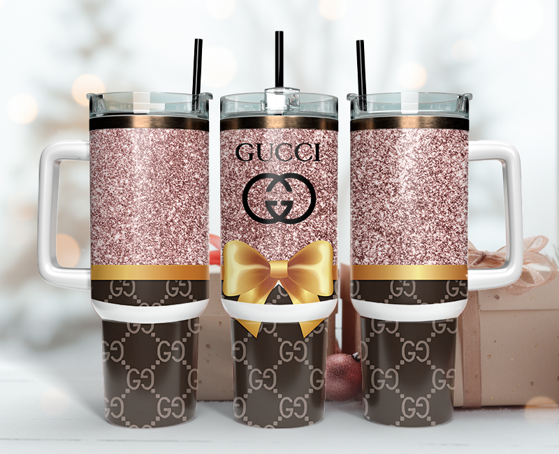 Gucci Tumbler Wrap 40oz,Tumbler Wrap with Logo Fashion - Instant PNG File 131