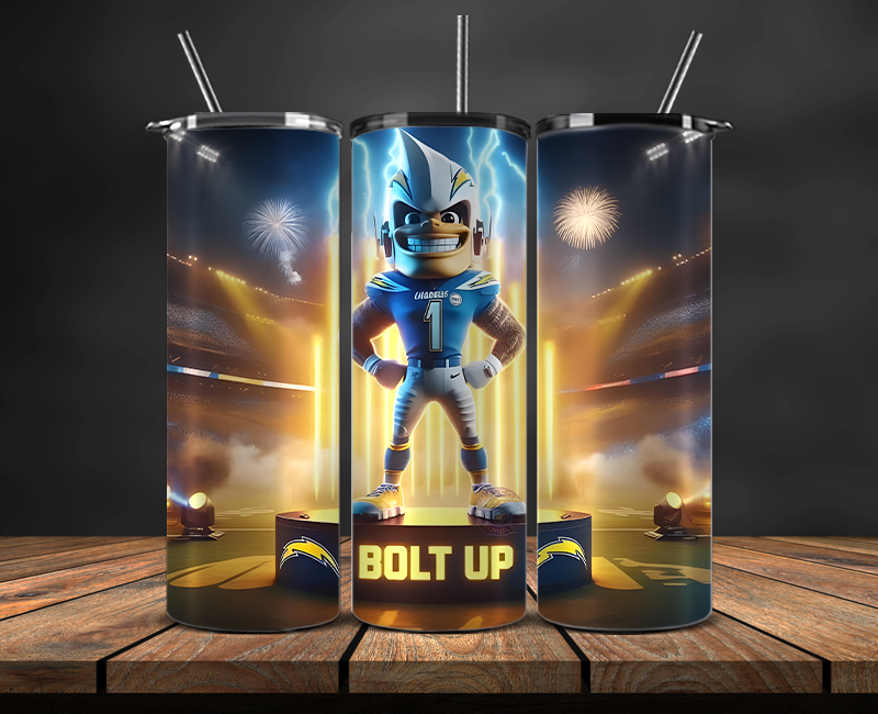 Los Angeles Chargers Tumbler Wrap, NFL Trendy Tumbler 13
