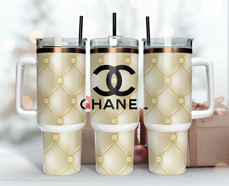 Chanel Tumbler Wrap 40oz,Tumbler Wrap with Logo Fashion - Instant PNG File 141
