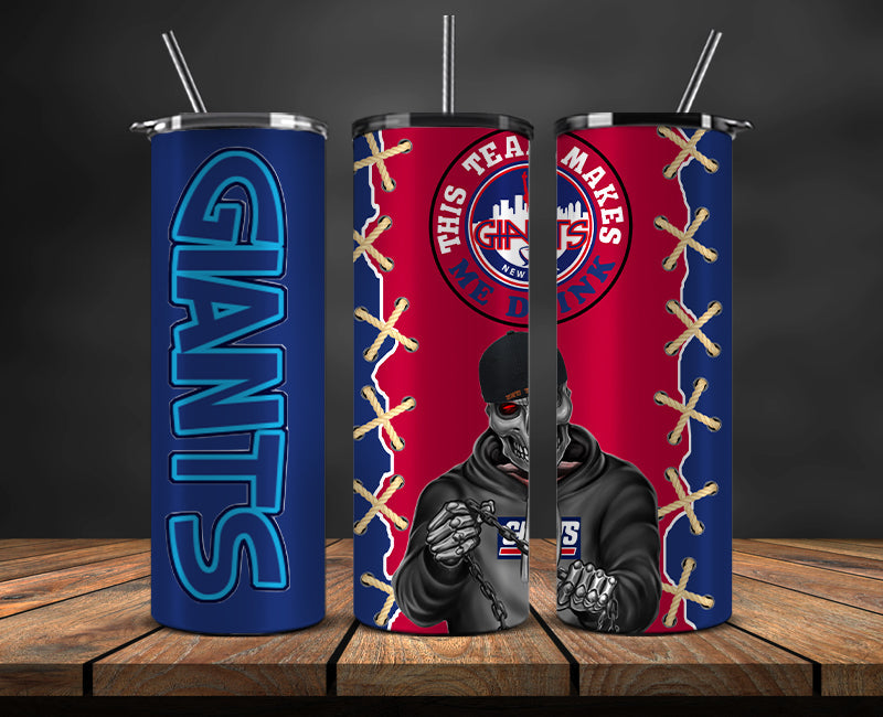 American football themed tumbler wrap design for 20oz skinny tumbler, sports fan style