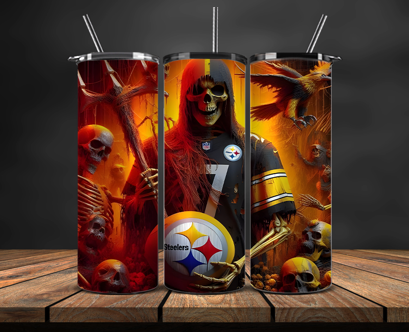 Pittsburgh Steelers Tumbler Wrap, NFL Trendy Tumbler 14
