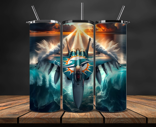 Miami Dolphins Tumbler Wrap, NFL Trendy Tumbler 15