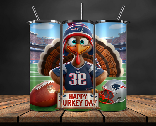 New England Patriots Tumbler Wrap, NFL Trendy Tumbler 15