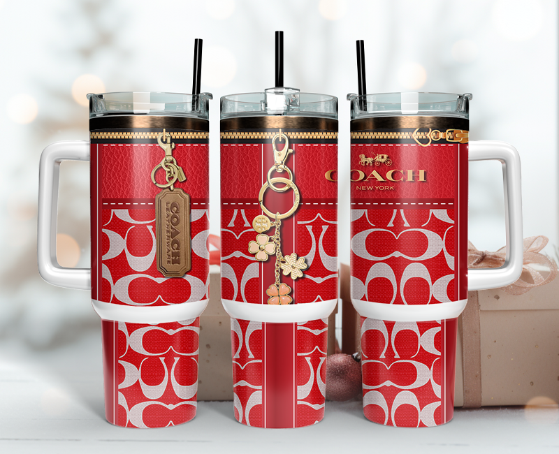 Coach Tumbler Wrap 40oz,Tumbler Wrap with Logo Fashion - Instant PNG File 15
