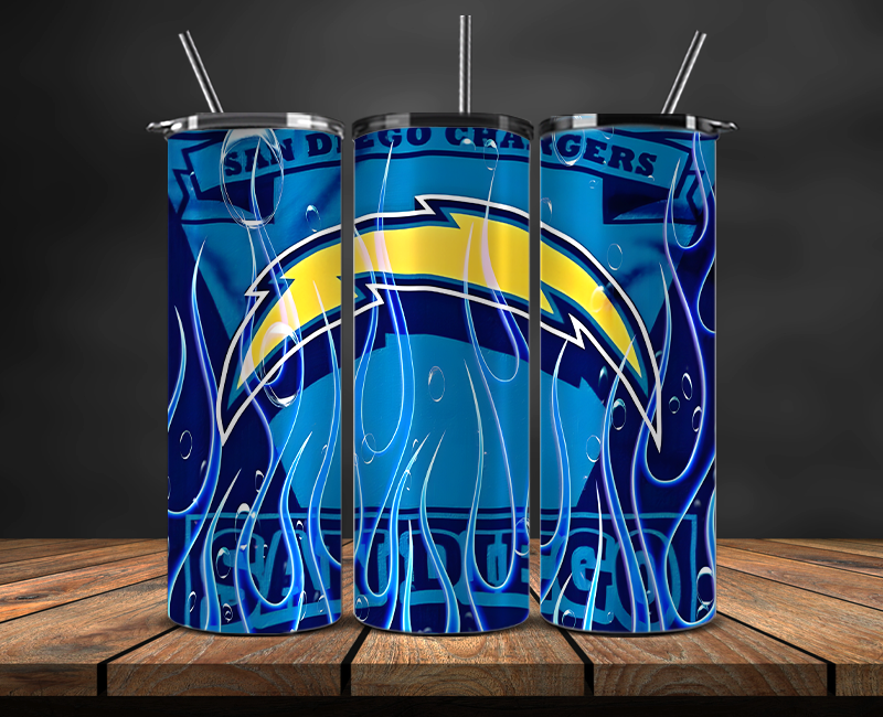 Los Angeles Chargers Tumbler Wrap, NFL Trendy Tumbler 15