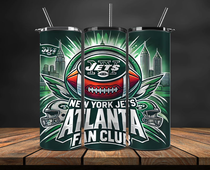 New York Jets Tumbler Wrap, NFL Trendy Tumbler 15