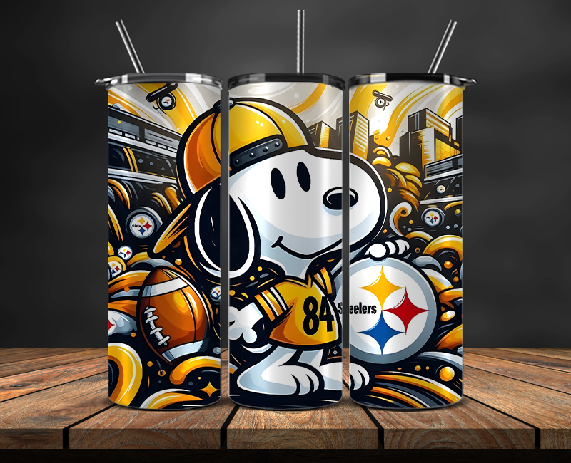 Pittsburgh Steelers Tumbler Wrap, NFL Trendy Tumbler 16