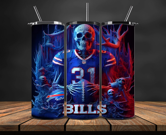 Buffalo Bills Tumbler Wrap, NFL Trendy Tumbler 16
