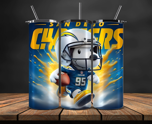 Los Angeles Chargers Tumbler Wrap, NFL Trendy Tumbler 16