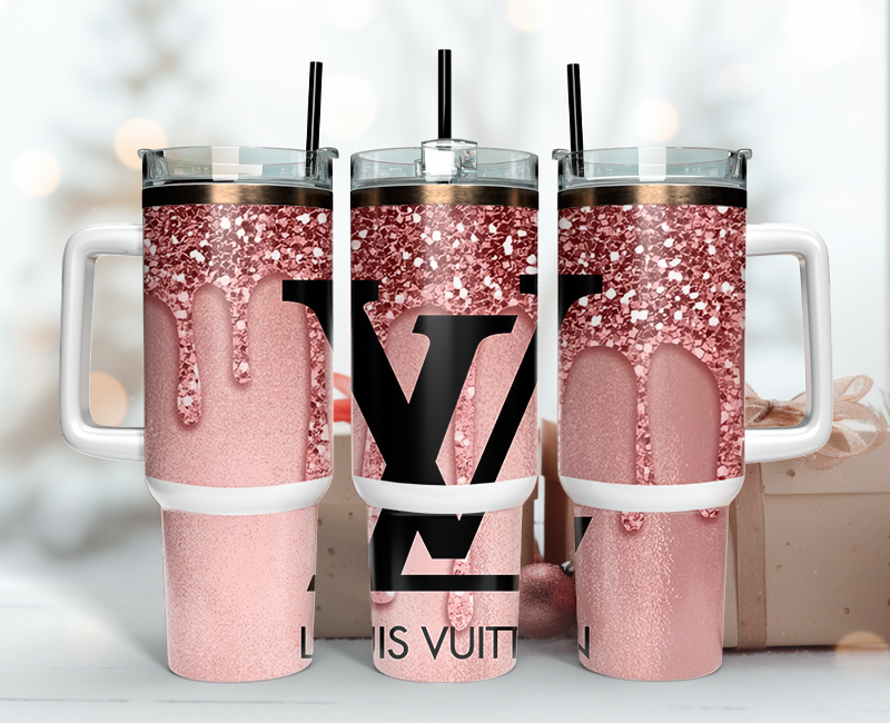 LV Tumbler Wrap 40oz,Tumbler Wrap with Logo Fashion - Instant PNG File 16