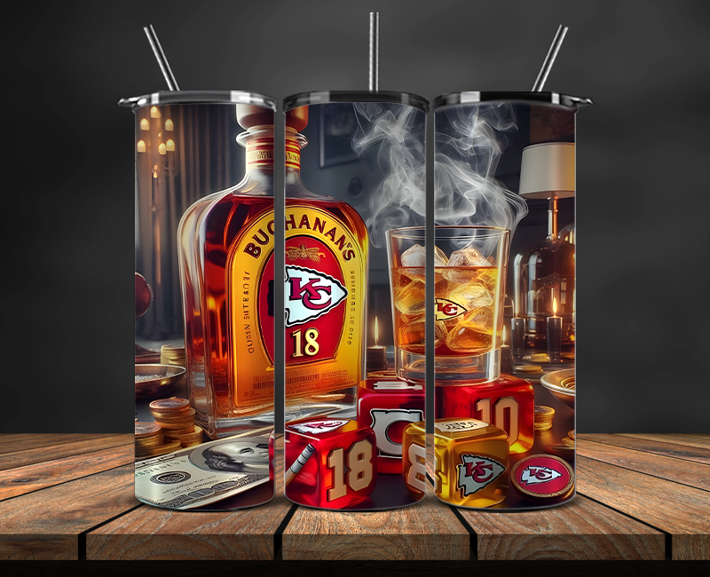 Kansas City Chiefs Tumbler Wrap, NFL Trendy Tumbler 16
