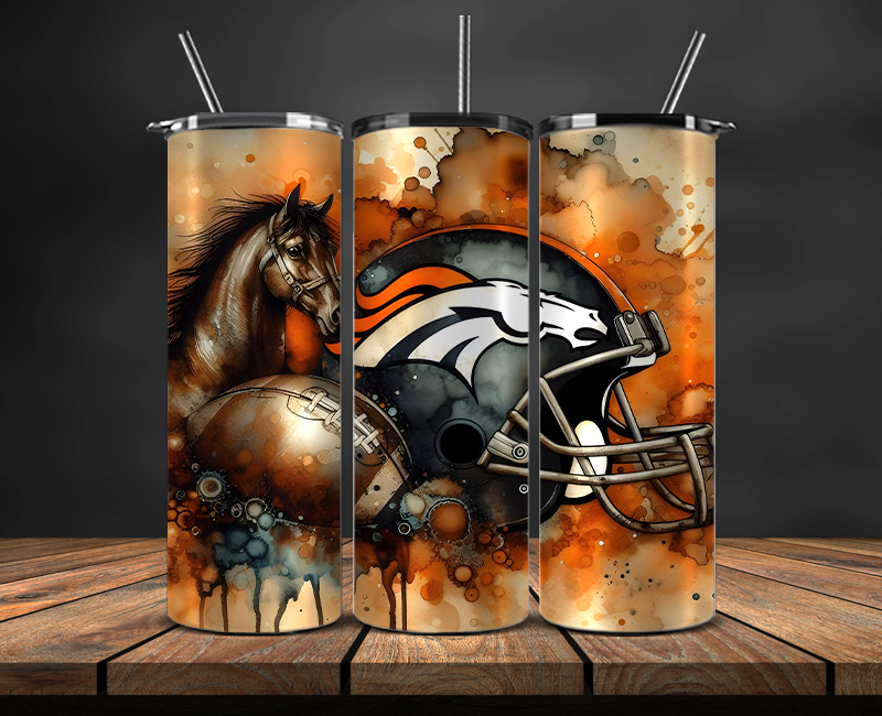 Denver Broncos Tumbler Wrap, NFL Trendy Tumbler 16