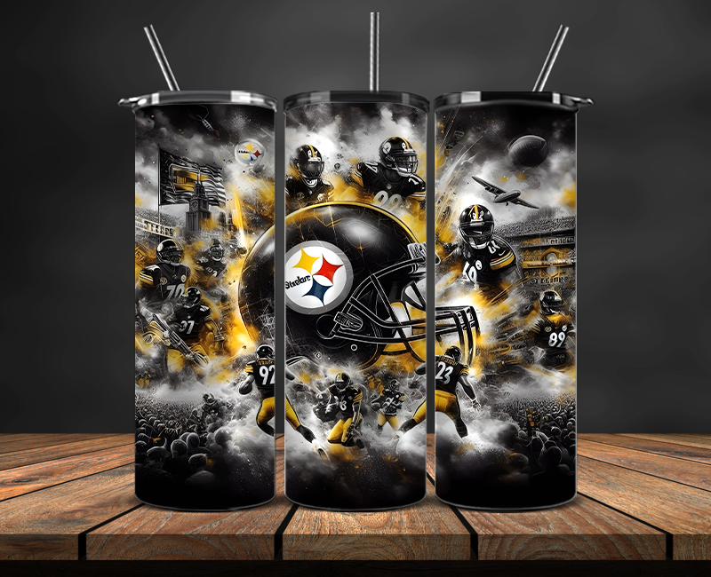 Pittsburgh Steelers Tumbler Wrap, NFL Trendy Tumbler 17