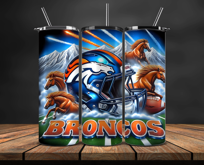 Denver Broncos Tumbler Wrap, NFL Trendy Tumbler 17