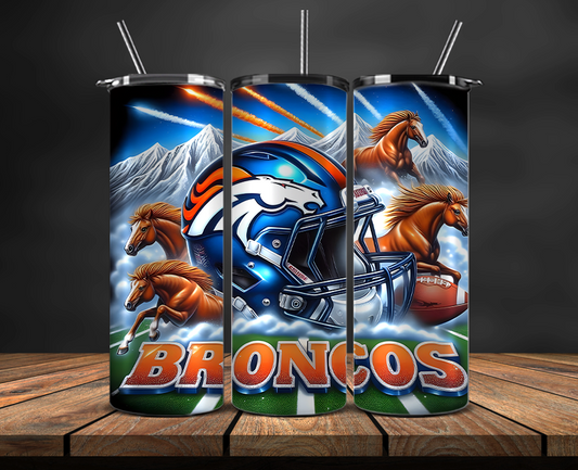 Denver Broncos Tumbler Wrap, NFL Trendy Tumbler 17