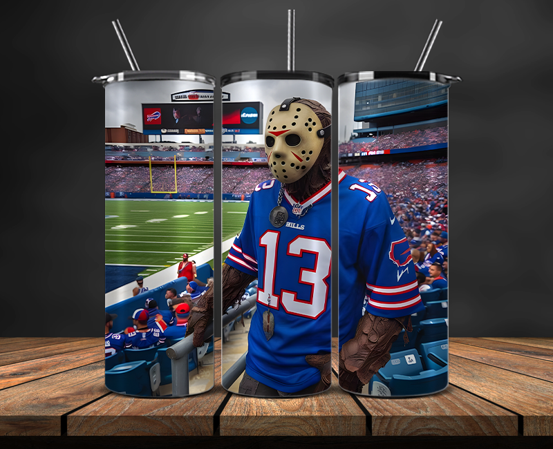 Buffalo Bills Tumbler Wrap, NFL Trendy Tumbler 17