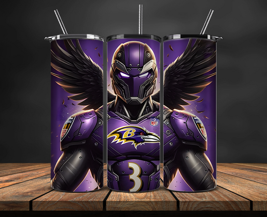 Baltimore Ravens Tumbler Wrap, NFL Trendy Tumbler 17