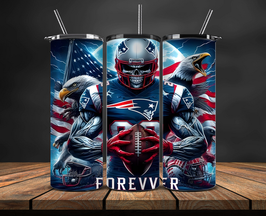 New England Patriots Tumbler Wrap, NFL Trendy Tumbler 18