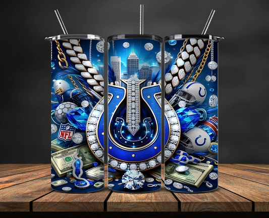 Indianapolis Colts Tumbler Wrap, NFL Trendy Tumbler 18