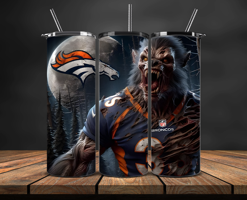 Denver Broncos Tumbler Wrap, NFL Trendy Tumbler 18