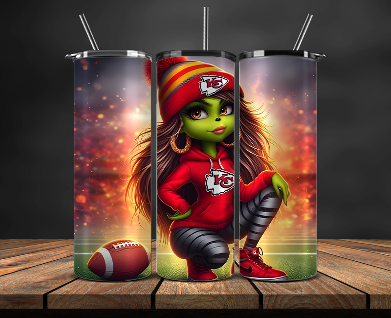Kansas City Chiefs Tumbler Wrap, NFL Trendy Tumbler 18