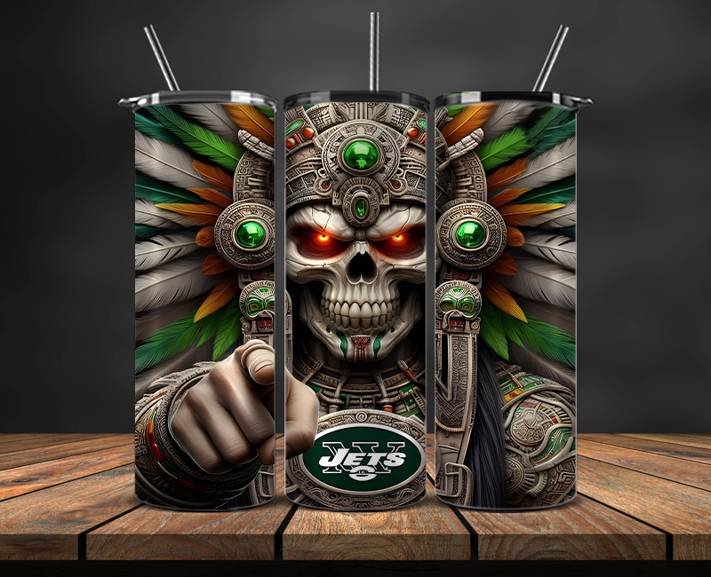 New York Jets Tumbler Wrap, NFL Trendy Tumbler 18