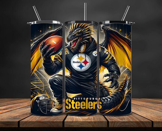 Pittsburgh Steelers Tumbler Wrap, NFL Trendy Tumbler 19