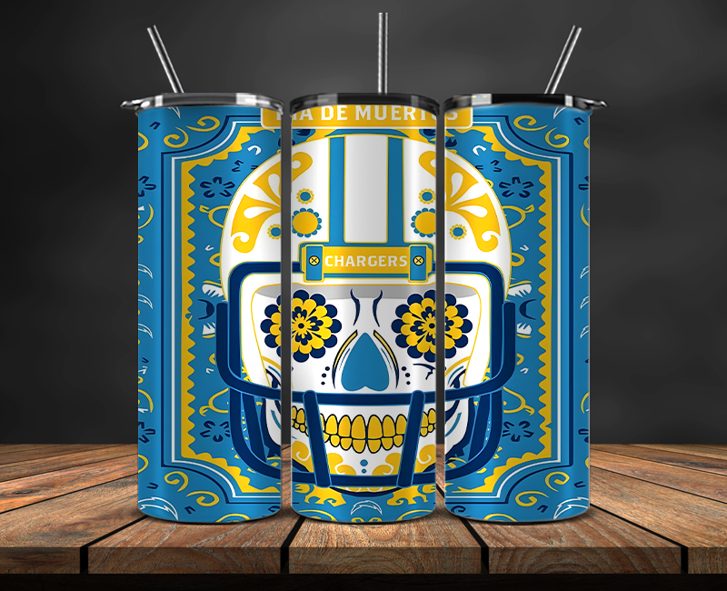 Los Angeles Chargers Tumbler Wrap, NFL Trendy Tumbler 19