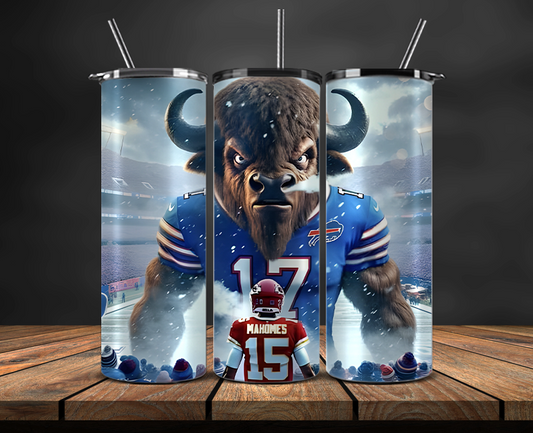 Buffalo Bills Tumbler Wrap, NFL Trendy Tumbler 01