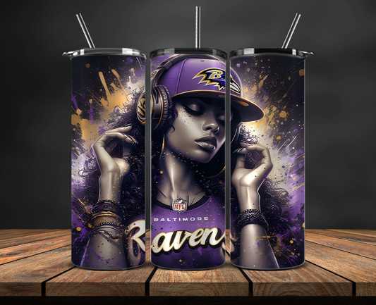 Baltimore Ravens Tumbler Wrap, NFL Trendy Tumbler 01