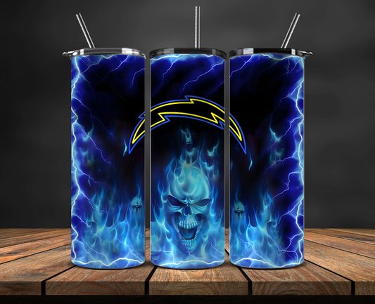 Los Angeles Chargers Tumbler Wrap, NFL Trendy Tumbler 01