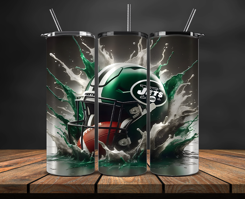 New York Jets Tumbler Wrap, NFL Trendy Tumbler 01